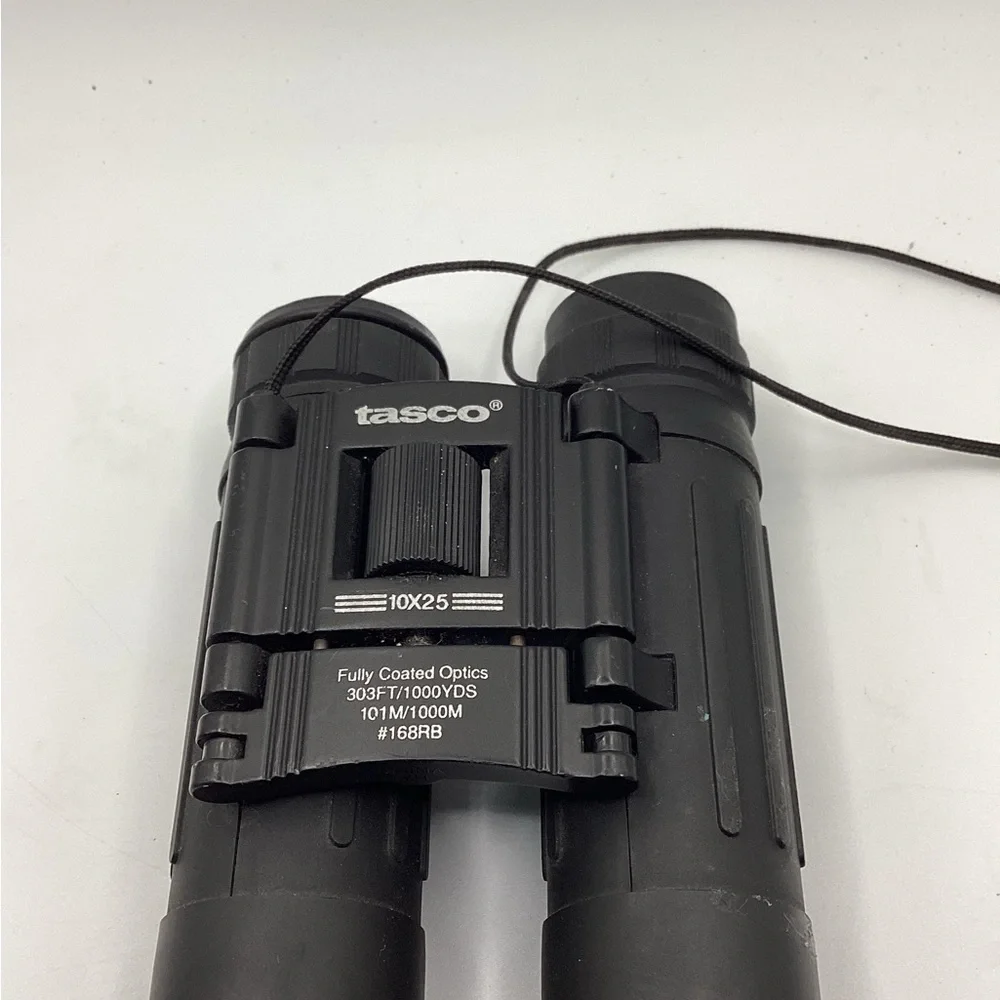 Tasso 10x25 Black Compact Binoculars 1000 yards foldable